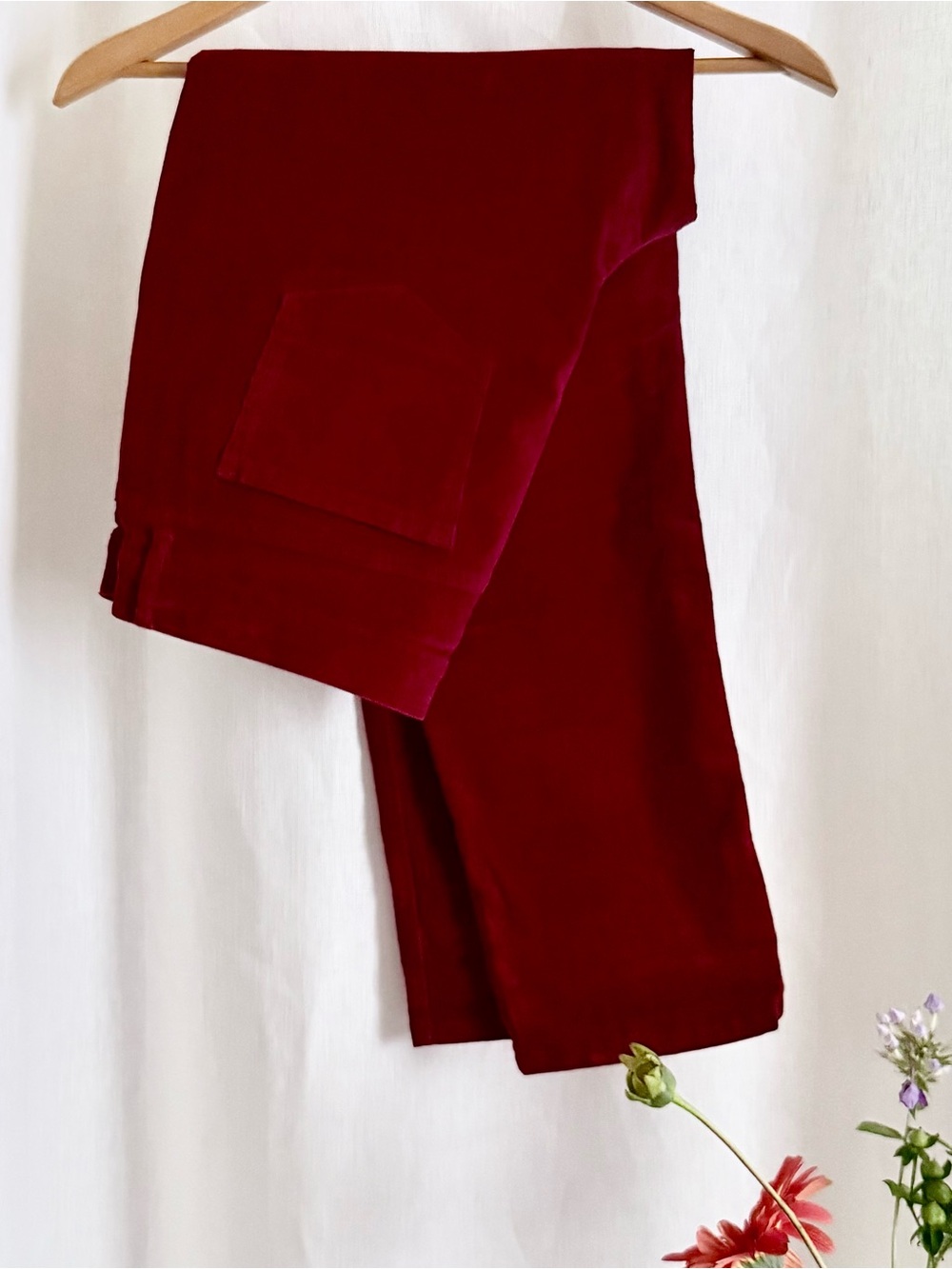 NWT J Jill Garnet Corduroy Pants MP Medium Petite Fine Wale Pull On Stretch